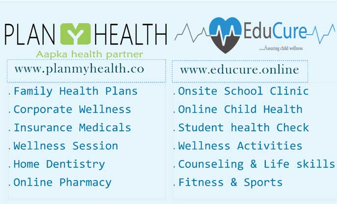 Plan My Health & Educure delivering all kind of Digital preventive & Online wellness Services to Corporate Schools & families