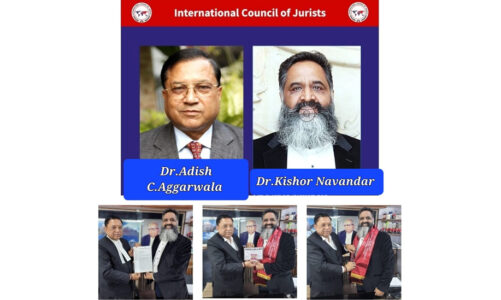 International Council of Jurists, London appoints Dr. Kishor Navandar as the President of Asia Chapter for Corporate Division