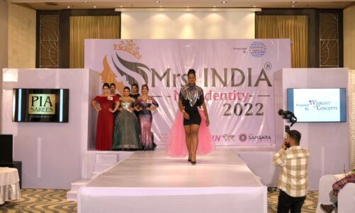 Sindhu Bharathi NJ, from Tamil Nadu crowned, as Mrs Confident at Mrs INDIA My Identity 2022