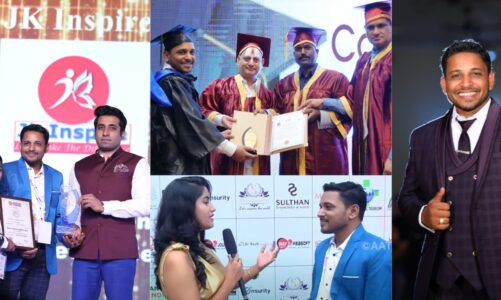 Mandarthi College Student -Sathish J Shetty Received Doctorate and Indian Trade Award For excellence in digital marketing