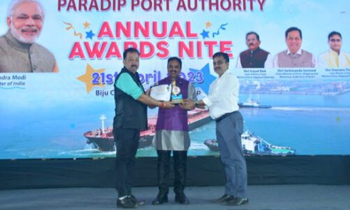 OSL Bags “Best Stevedores for the Year 2022-23” award from Paradip Port Authority