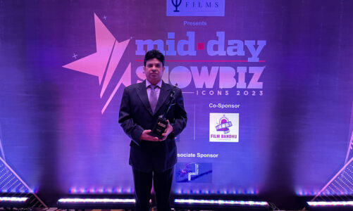 Producer Actor Shantanu Bhamare got felicitated at The Mid-Day Showbiz Icons 2023 Awards