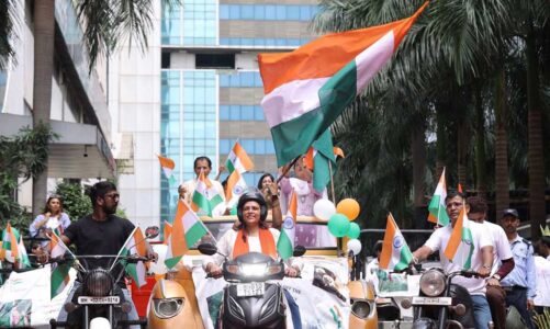 “Nidarshana Gowani Organizes Bike Rally at Kamala Mills to Celebrate Indian Independence and Promote Women Empowerment”