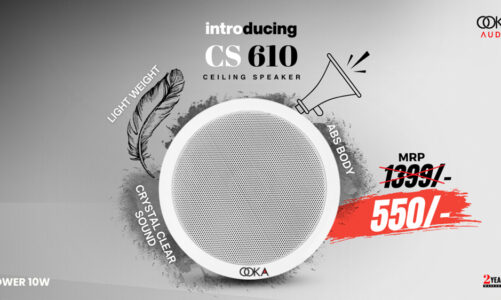 Ooka Launches the All-New Bharat-made ABS Ceiling Speaker in 10W – Powerful Sound, Unbeatable Price @ ₹550 Only